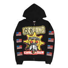 Glo Gang Hellstar Glo Gang Hoodie and Chrome Hearts Belt