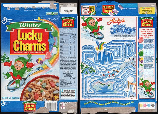 lucky charms cereal box