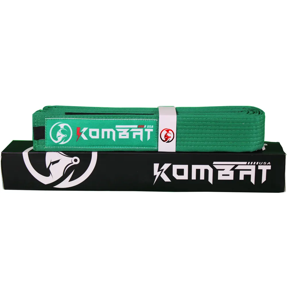 solid colour bjj kids green belt